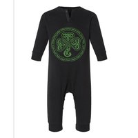 celtic Knot Irish Shamrock 3-Leaf Clover St Pats Day Infant Fleece One Piece