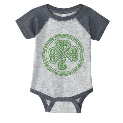 celtic Knot Irish Shamrock 3-Leaf Clover St Pats Day Infant Baby Jersey Bodysuit