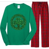 Celtic Knot Irish Shamrock 3Leaf Clover St Pats Day Long Sleeve Pajama Set