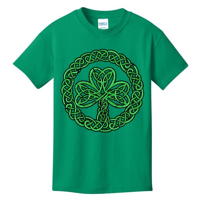 Celtic Knot Irish Shamrock 3Leaf Clover St Pats Day Kids T-Shirt