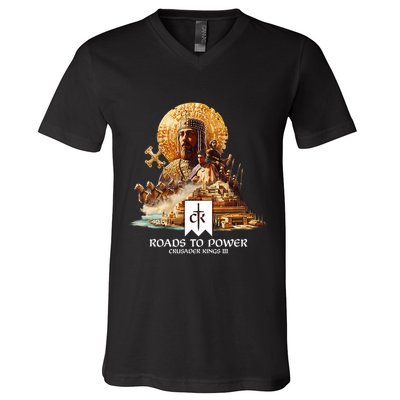 Crusader Kings Iii Roads To Power V-Neck T-Shirt