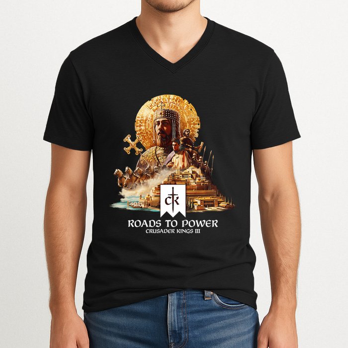 Crusader Kings Iii Roads To Power V-Neck T-Shirt