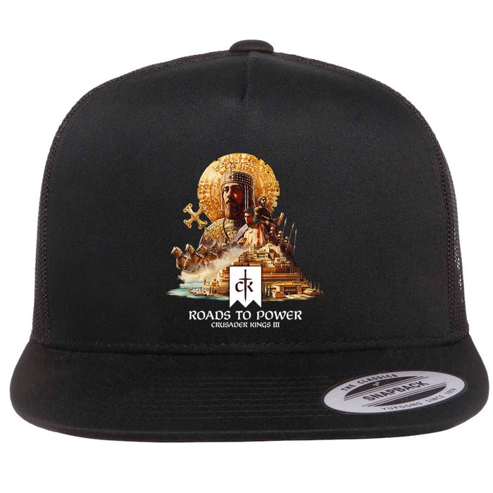 Crusader Kings Iii Roads To Power Flat Bill Trucker Hat