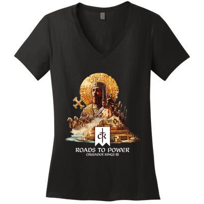 Crusader Kings Iii Roads To Power Women's V-Neck T-Shirt