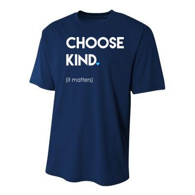Choose Kind It Matters Youth Performance Sprint T-Shirt