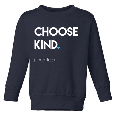 Choose Kind It Matters Toddler Sweatshirt