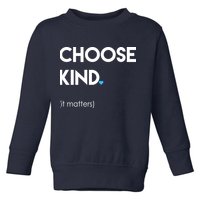 Choose Kind It Matters Toddler Sweatshirt