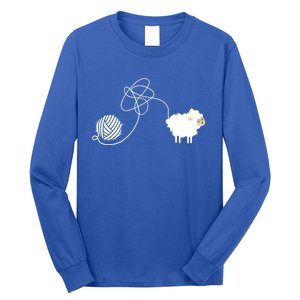 Crochet Knitter I Knitting Lover I Crocheting Sheep Great Gift Long Sleeve Shirt