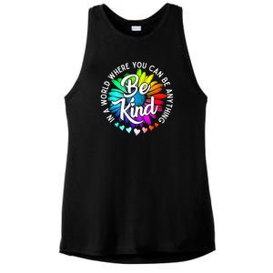 Choose Kindness In A World Where You Can Be Anything Be Kind Cute Daisy Flower R Ladies PosiCharge Tri-Blend Wicking Tank