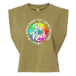 Choose Kindness In A World Where You Can Be Anything Be Kind Cute Daisy Flower R Garment-Dyed Women's Muscle Tee