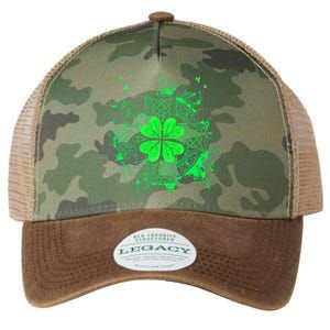 Celtic Knot Irish Shamrock Three Leaf Clover St Patricks Day Legacy Tie Dye Trucker Hat