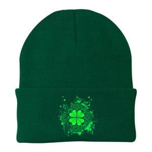 Celtic Knot Irish Shamrock Three Leaf Clover St Patricks Day Knit Cap Winter Beanie