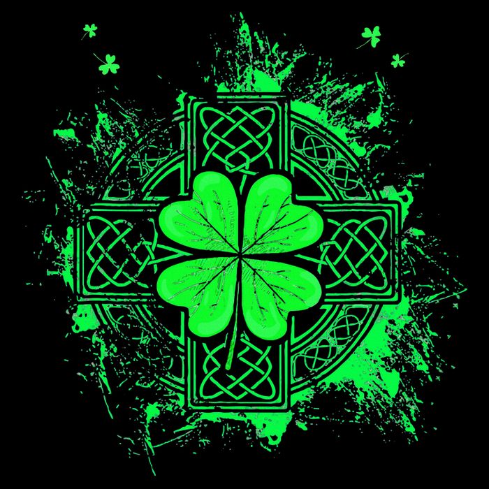 Celtic Knot Irish Shamrock Three Leaf Clover St Patricks Day Cooling Performance Crew T-Shirt