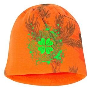 Celtic Knot Irish Shamrock Three Leaf Clover St Patricks Day Kati - Camo Knit Beanie