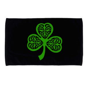 Celtic Knot Irish Shamrock Leaf Clover St Pats Day Microfiber Hand Towel