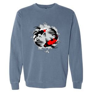 Cool Kawaii Japan Anime Koi Fish Garment-Dyed Sweatshirt