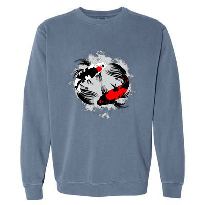 Cool Kawaii Japan Anime Koi Fish Garment-Dyed Sweatshirt