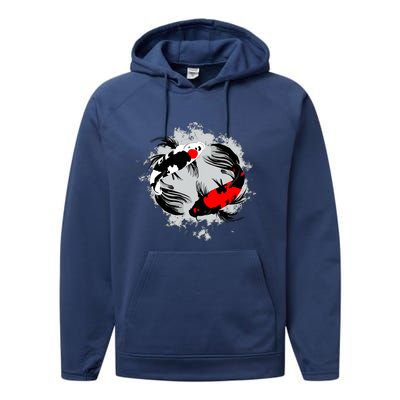 Cool Kawaii Japan Anime Koi Fish Performance Fleece Hoodie