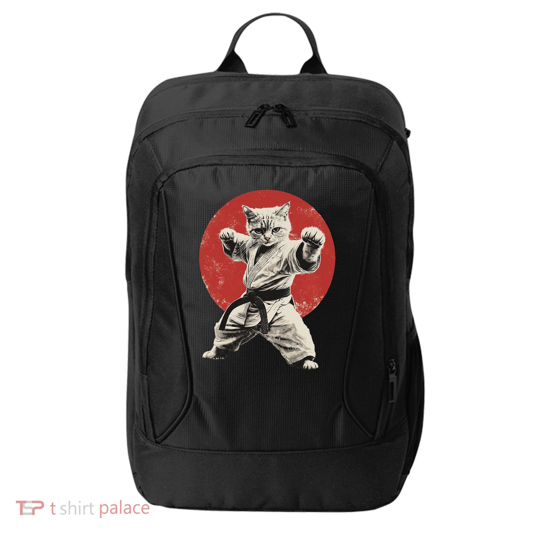 Cat Karate Judo Japan Japanese Flag Funny City Backpack