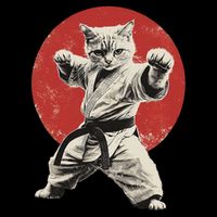 Cat Karate Judo Japan Japanese Flag Funny Zip Tote Bag