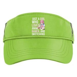 Cute Kawaii Just A Girl Who Loves Anime Ramen And Sketching Adult Drive Performance Visor