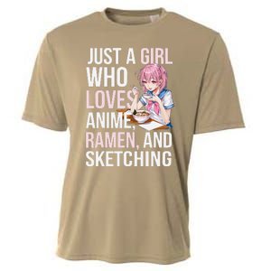 Cute Kawaii Just A Girl Who Loves Anime Ramen And Sketching Cooling Performance Crew T-Shirt