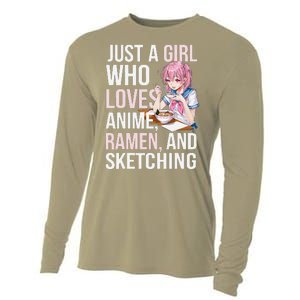 Cute Kawaii Just A Girl Who Loves Anime Ramen And Sketching Cooling Performance Long Sleeve Crew