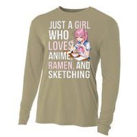 Cute Kawaii Just A Girl Who Loves Anime Ramen And Sketching Cooling Performance Long Sleeve Crew