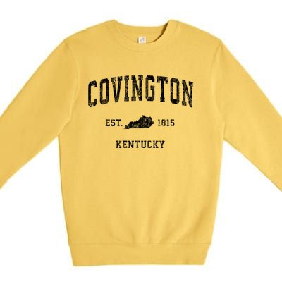 Covington Kentucky Ky Vintage Athletic Sports Premium Crewneck Sweatshirt