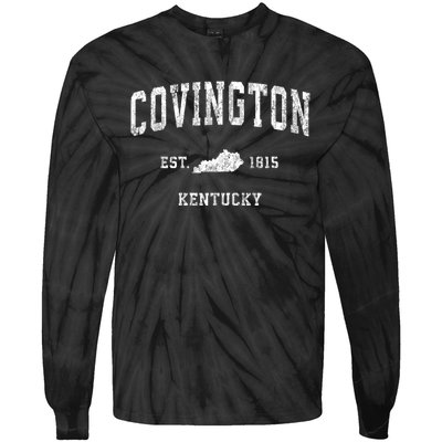 Covington Kentucky Ky Vintage Athletic Sports Tie-Dye Long Sleeve Shirt