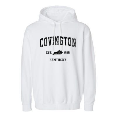 Covington Kentucky Ky Vintage Athletic Sports Garment-Dyed Fleece Hoodie