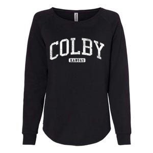 Colby Kansas Ks Js03 College University Style Womens California Wash Sweatshirt