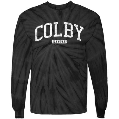 Colby Kansas Ks Js03 College University Style Tie-Dye Long Sleeve Shirt