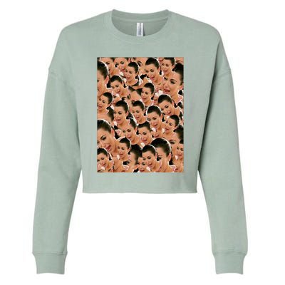 Crying Kim Kardashian Cropped Pullover Crew