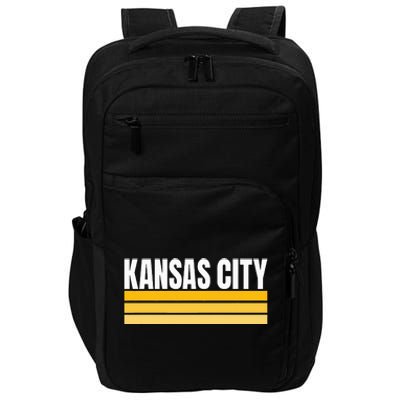 Cool Kc Kansas City Yellowwhite Striped Classic Kansas City Impact Tech Backpack