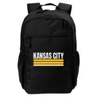 Cool Kc Kansas City Yellowwhite Striped Classic Kansas City Daily Commute Backpack