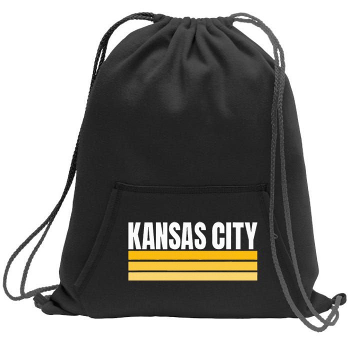 Cool Kc Kansas City Yellowwhite Striped Classic Kansas City Sweatshirt Cinch Pack Bag