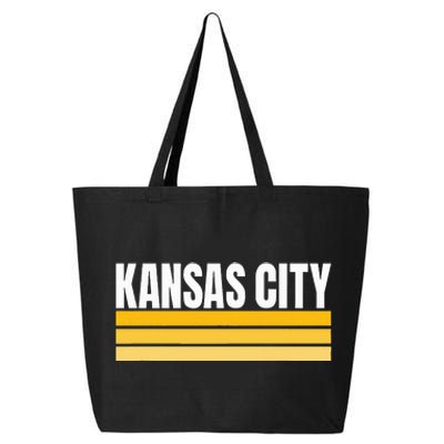 Cool Kc Kansas City Yellowwhite Striped Classic Kansas City 25L Jumbo Tote