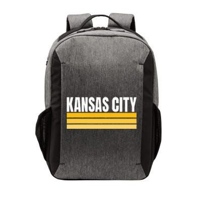 Cool Kc Kansas City Yellowwhite Striped Classic Kansas City Vector Backpack