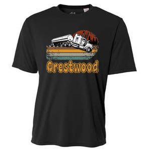 Crestwood Kentucky KY Tourism Semi Stuck on Railroad Tracks Cooling Performance Crew T-Shirt