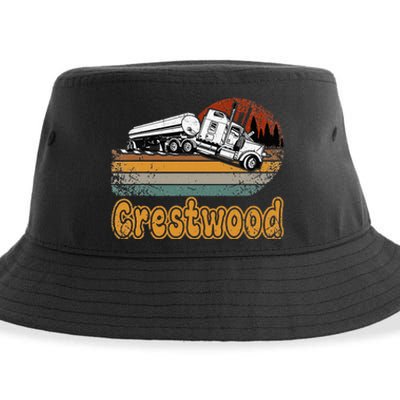 Crestwood Kentucky KY Tourism Semi Stuck on Railroad Tracks Sustainable Bucket Hat