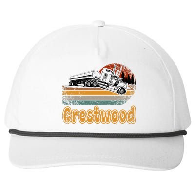 Crestwood Kentucky KY Tourism Semi Stuck on Railroad Tracks Snapback Five-Panel Rope Hat