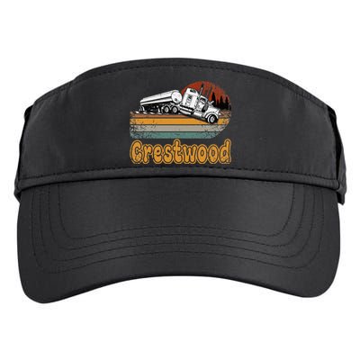 Crestwood Kentucky KY Tourism Semi Stuck on Railroad Tracks Adult Drive Performance Visor