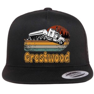 Crestwood Kentucky KY Tourism Semi Stuck on Railroad Tracks Flat Bill Trucker Hat