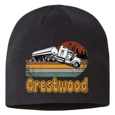 Crestwood Kentucky KY Tourism Semi Stuck on Railroad Tracks Sustainable Beanie