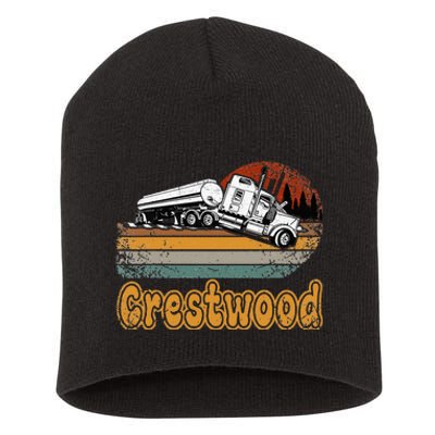 Crestwood Kentucky KY Tourism Semi Stuck on Railroad Tracks Short Acrylic Beanie