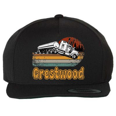 Crestwood Kentucky KY Tourism Semi Stuck on Railroad Tracks Wool Snapback Cap