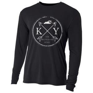 Cute Kentucky Ky The Bluegrass State Cooling Performance Long Sleeve Crew