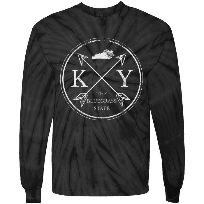 Cute Kentucky Ky The Bluegrass State Tie-Dye Long Sleeve Shirt