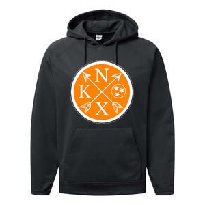 Cute Knox Knoxville Tennessee State Flag Orange Performance Fleece Hoodie